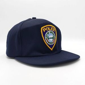 Vintage City of Gresham Police Trucker Hat Snapback Cap Oregon Uniform Navy USA